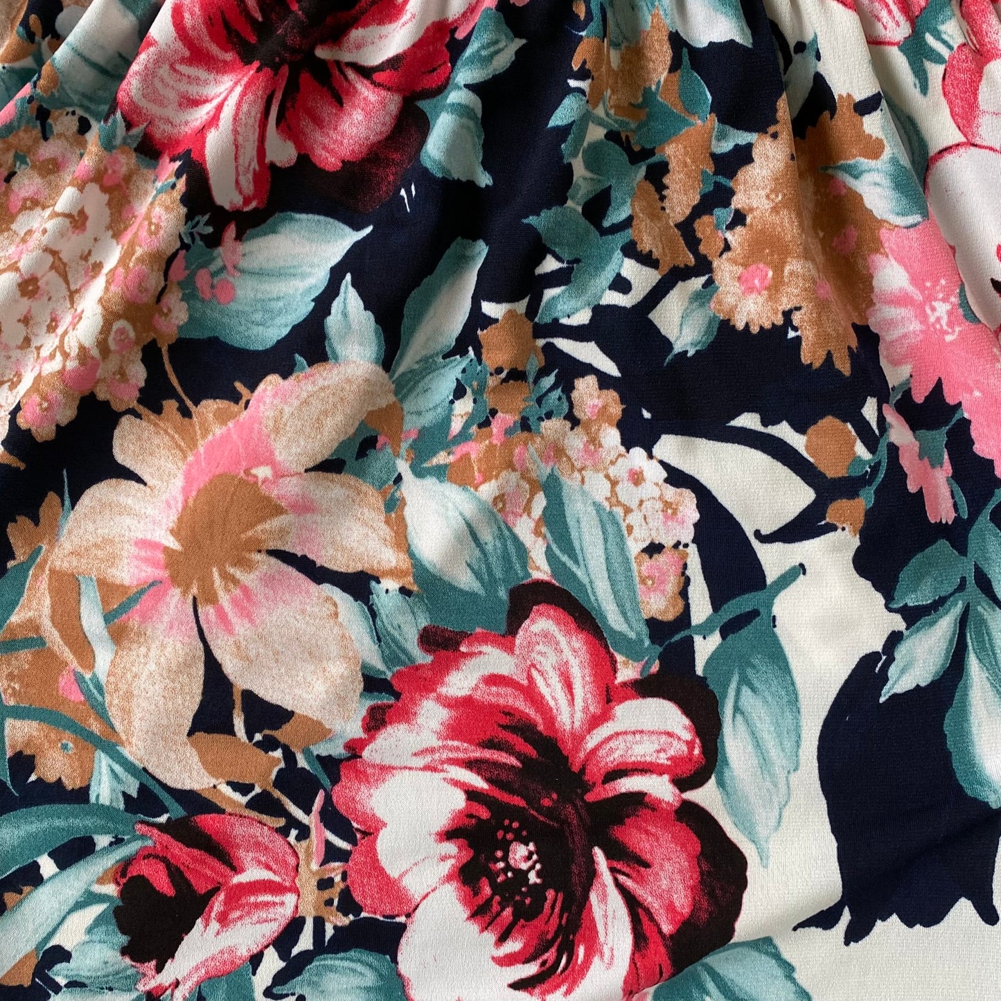 Women's Short Sleeve Floral Wrap Maxi Dress – Flowy & Elegant – Size Small (Vanilla Bay) fabric details