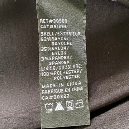 Women's Draped Open-Front Jacket – Chic & Edgy – Size 8 (Attitude) fabric tag