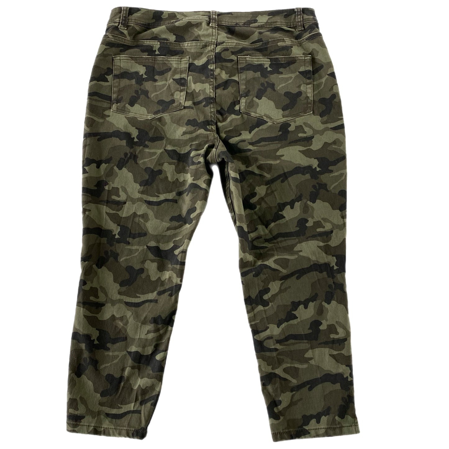 Camo Print Crop Pants - Size 14, Cotton Blend, Casual Comfort (George)back
