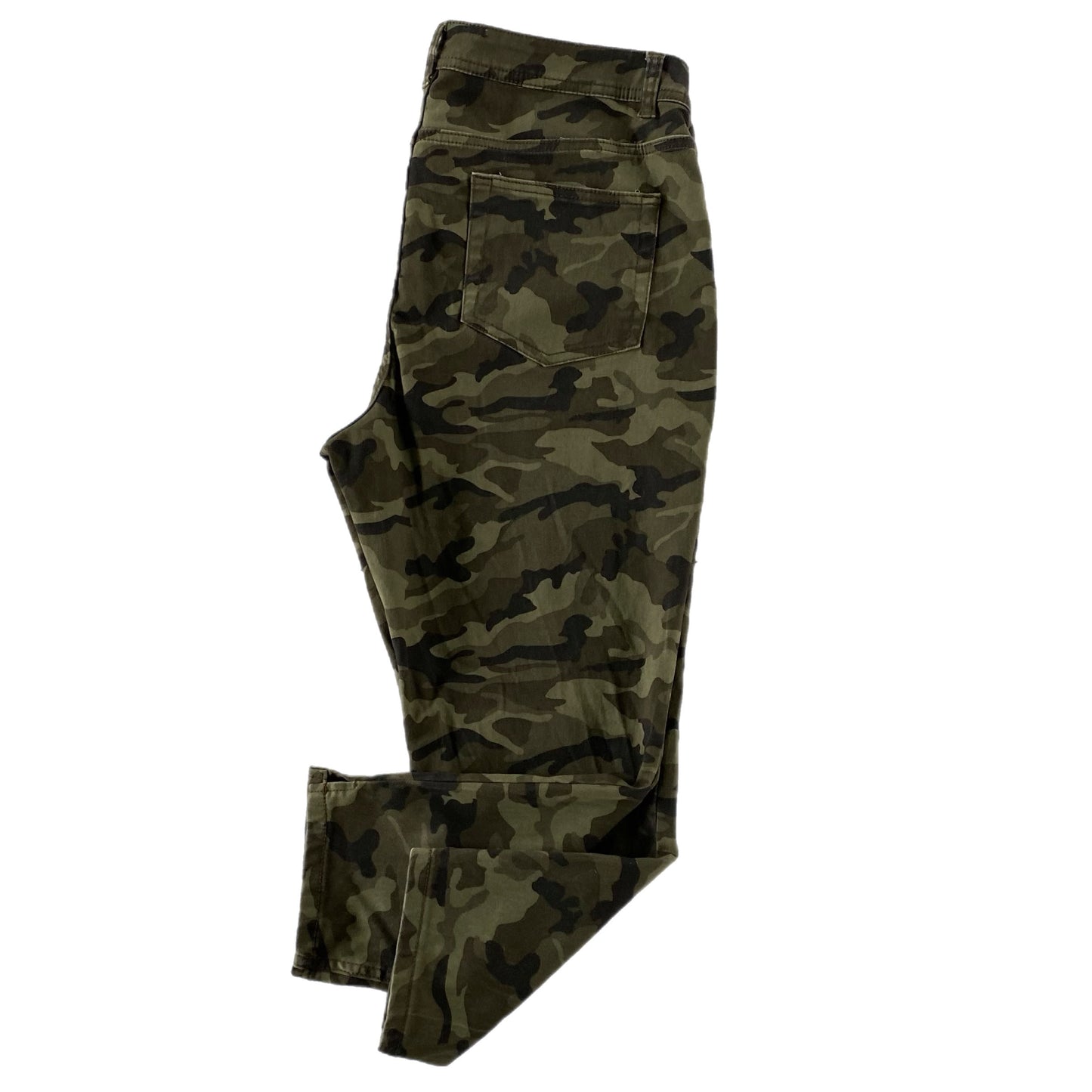Camo Print Crop Pants - Size 14, Cotton Blend, Casual Comfort (George)folded view