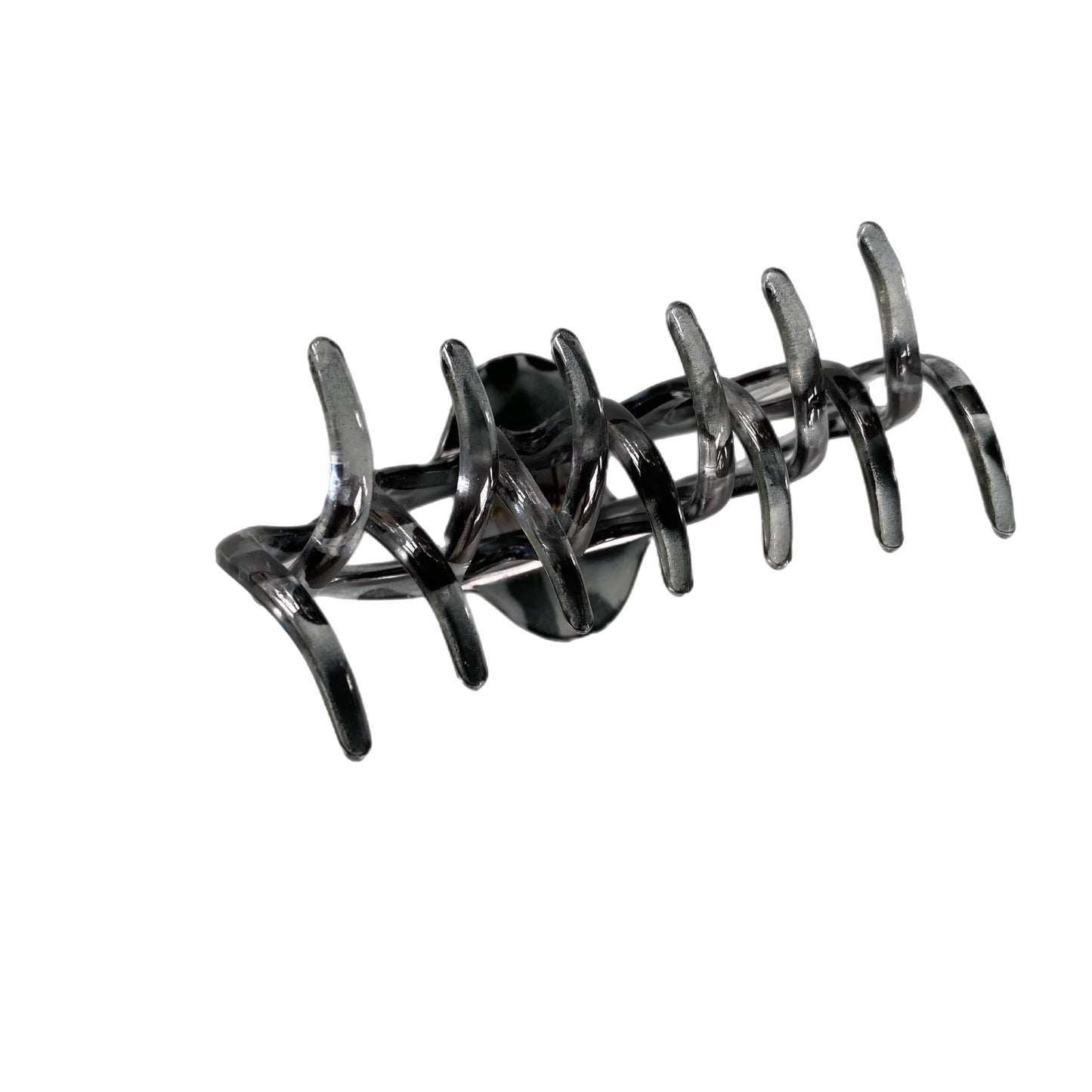 Marbled Black & Gray Hair Claw Clip – Strong Hold for All Hair Types
