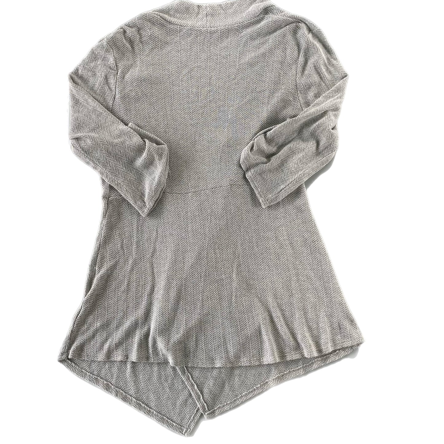 Women's Long Sleeve Draped Open-Front Cardigan – Soft & Lightweight – Size Large (B'leev) back view