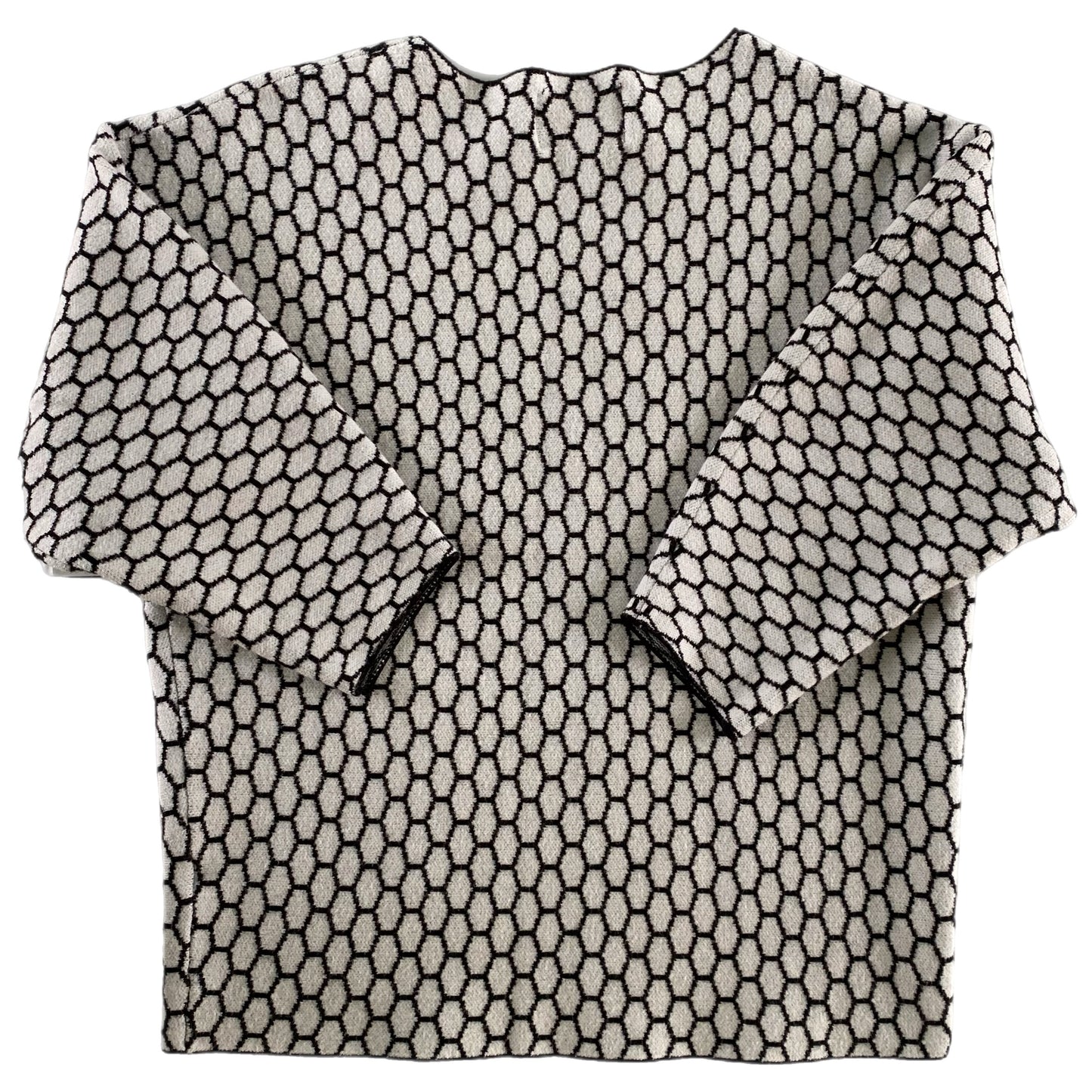 Women's Geometric Knit Sweater – Chic & Cozy – Size Medium (Industry) back