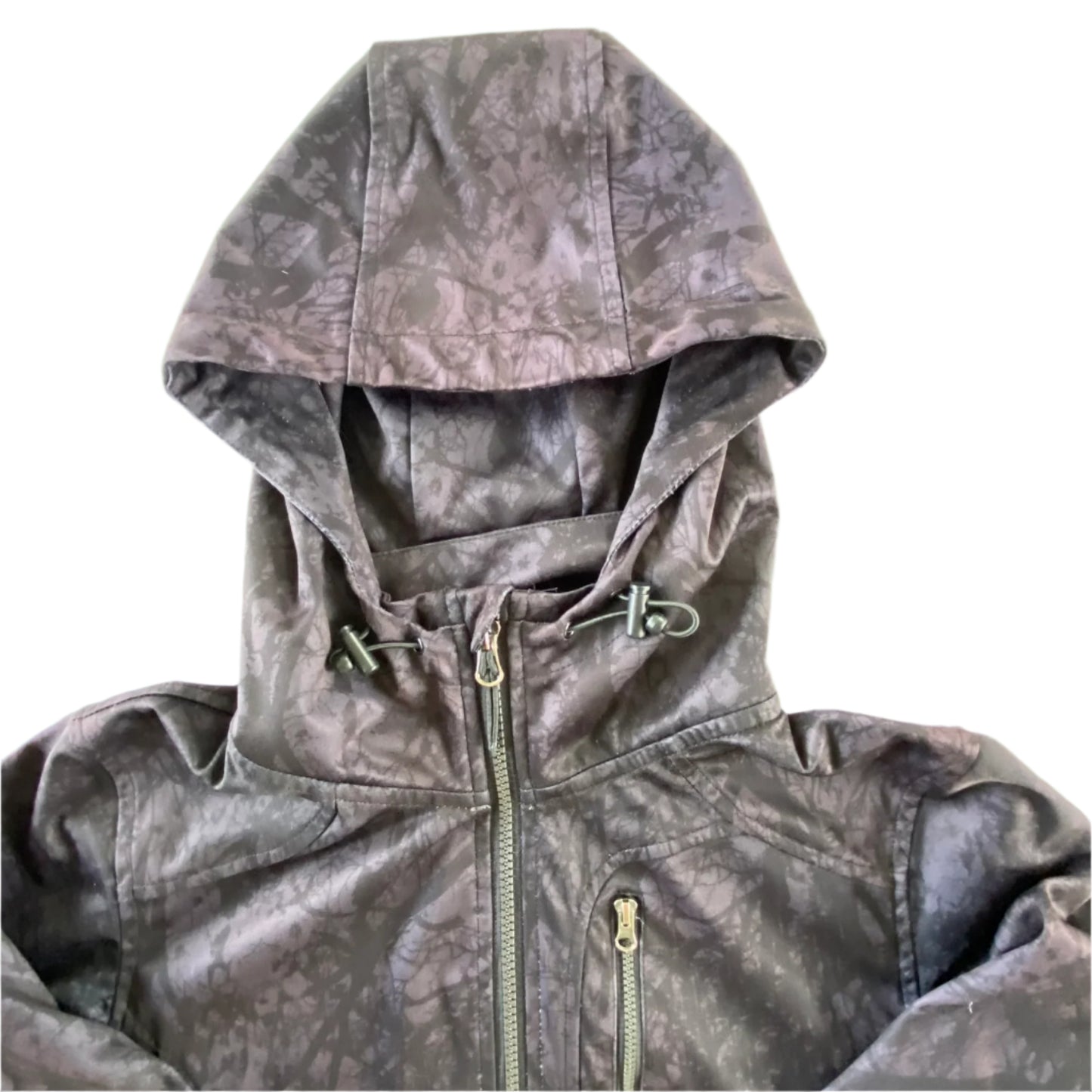 Women’s Hooded Full-Zip Lightweight Windbreaker – Size Small (Mondetta) close up hood