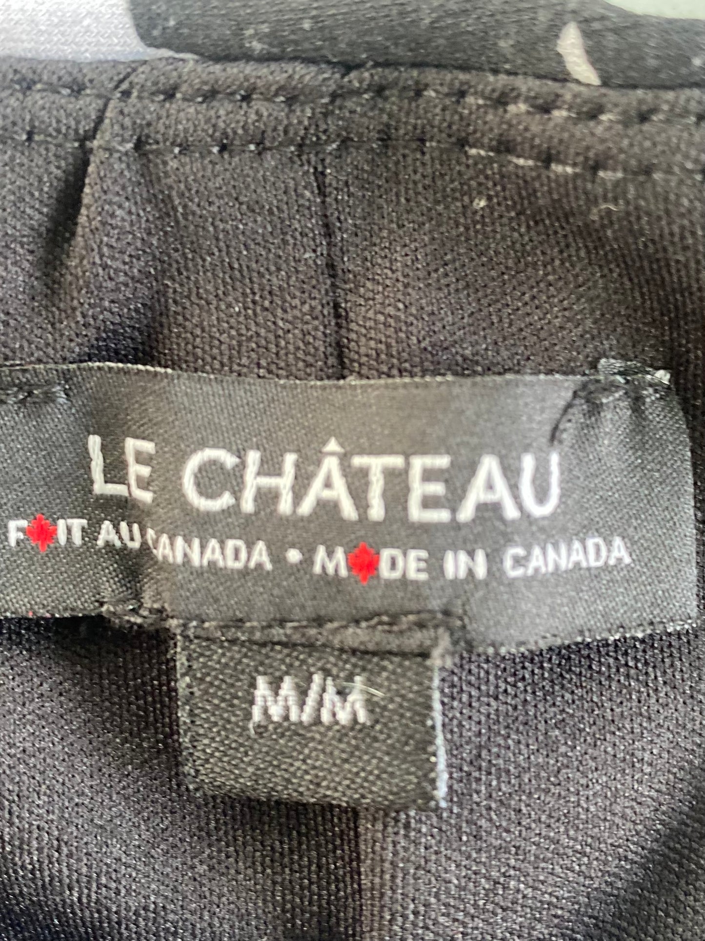 Floral Print Sleeveless Dress – Ruched Waist – Made in Canada – Size M (Le Château) garment tag