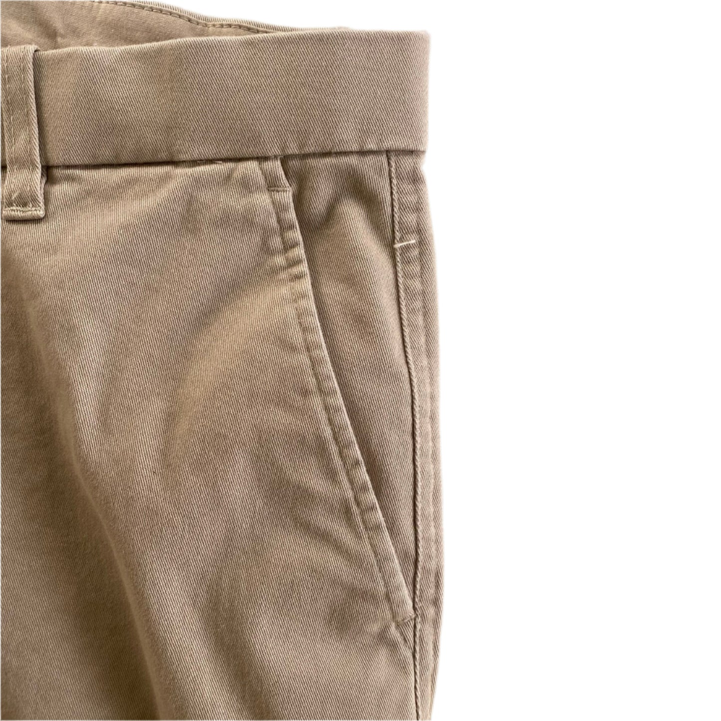 Men’s Khaki Cotton Blend Chino Pants – 36x32 – Stretch Fit (Denver Hayes) showing front pocket details