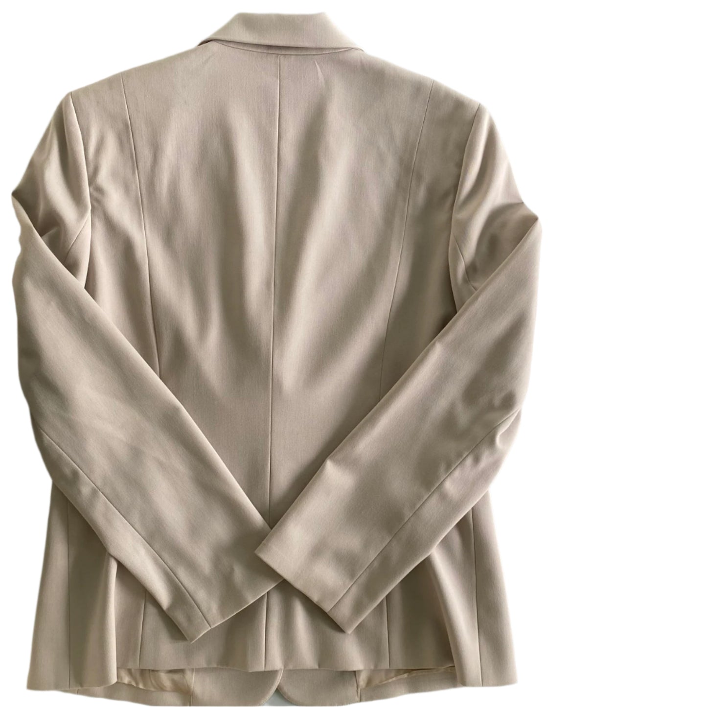 Tailored Beige Blazer – Classic Two-Button Style – Size 8 (Anne Klein) back