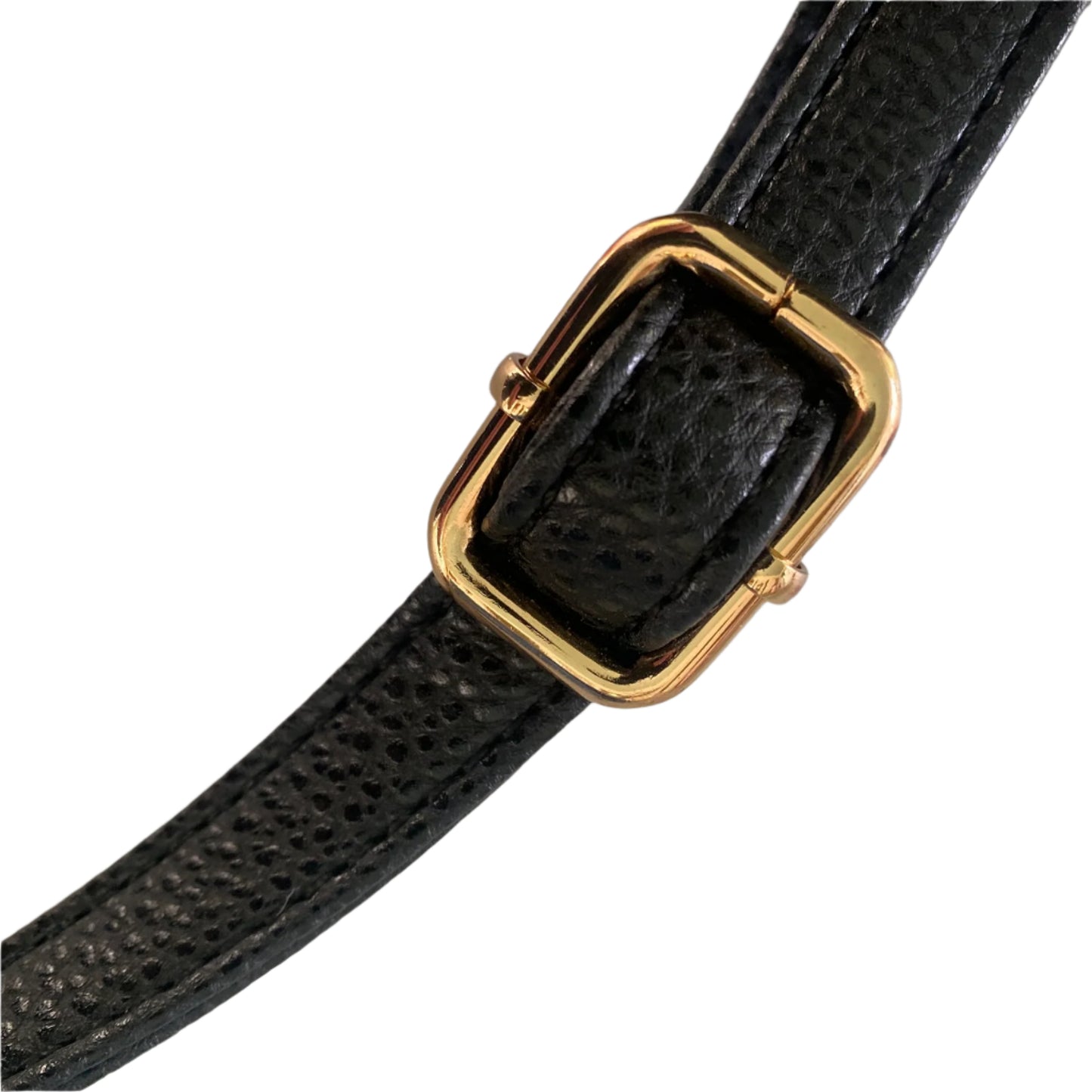 Black Pebbled Tote Purse – Gold Hardware – Dual Handle + Strap (Crosssi) strap