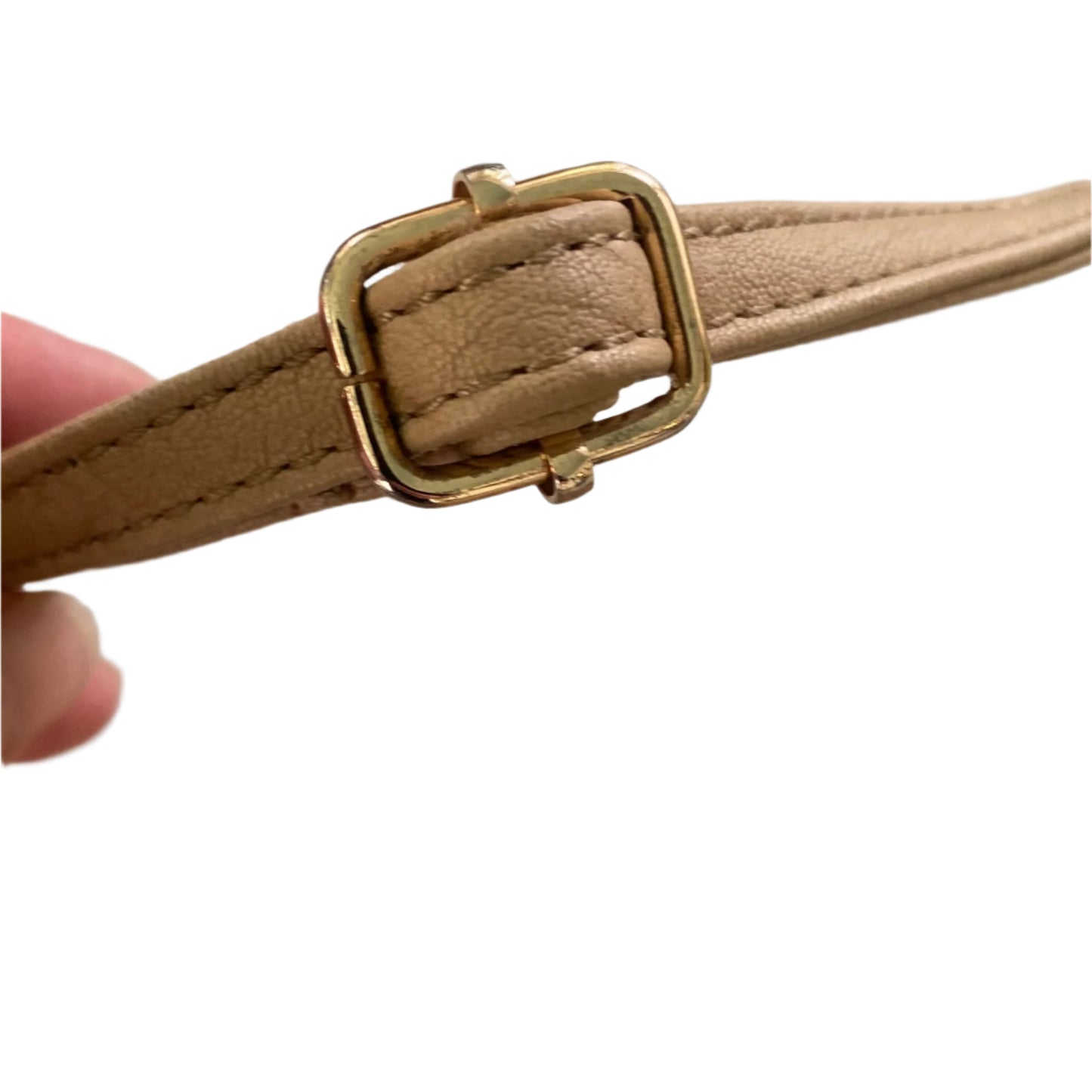 Beige Crossbody Purse – Adjustable Strap – Multi-Zip Pockets (Unbranded)