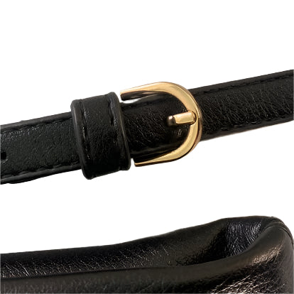 Black Faux Leather Crossbody Purse – Triple Compartment – Adjustable Strap (A New Day) strap