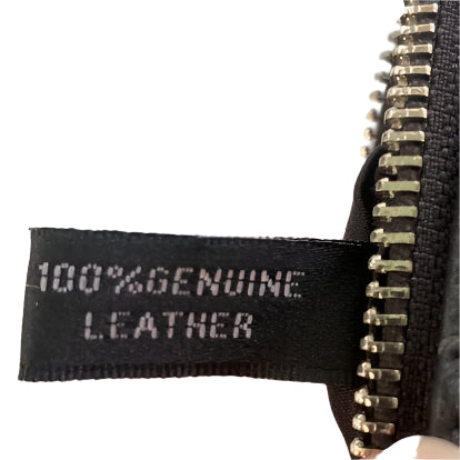 Black Quilted Leather Shoulder Bag – Chain Strap – Zip Top – 100% Genuine Leather (DKNY) tag