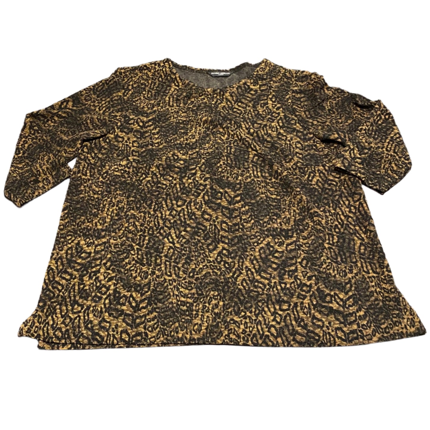 Animal Print Top-3/4 sleeve-size large