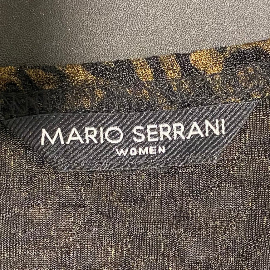 Neckline Tag Animal Print Top mario Serrani Women's Size Large