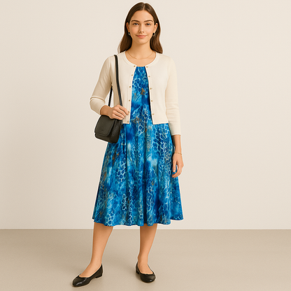 Animal Print Dress – Sleeveless – Flowy & Fierce – Size 16 (Bali)