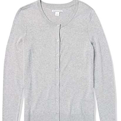 Amazon Essentials Women's Cardigan Sweater Gray