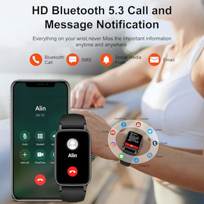 Smart Watch for Men with Bluetooth Call, HD Touch Screen for Android iOS