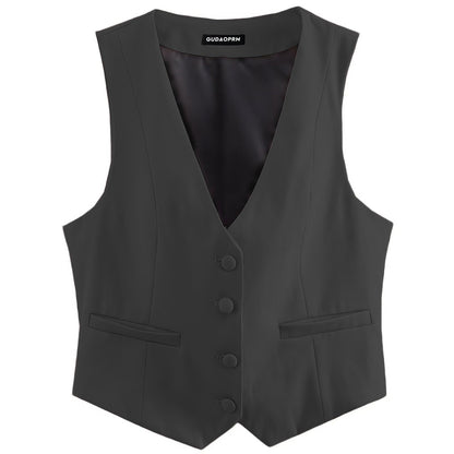 Gudaoprm Women's Vest Black