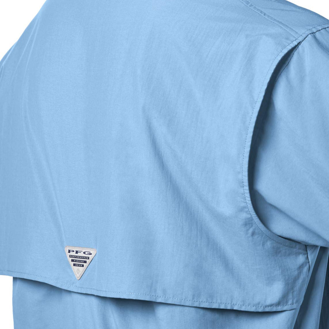Columbia Men’s PFG Bahama™ II Short Sleeve Button-Up Shirt – UV Protection & Breathable close up