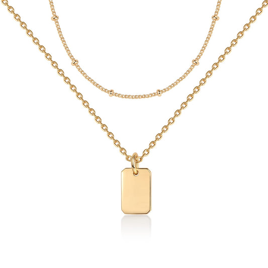 PAVOI 14K Gold Plated Fashion Layering Necklace