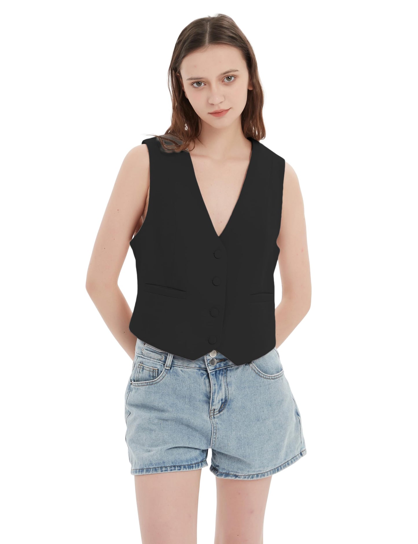 Gudaoprm Women's Vest Black