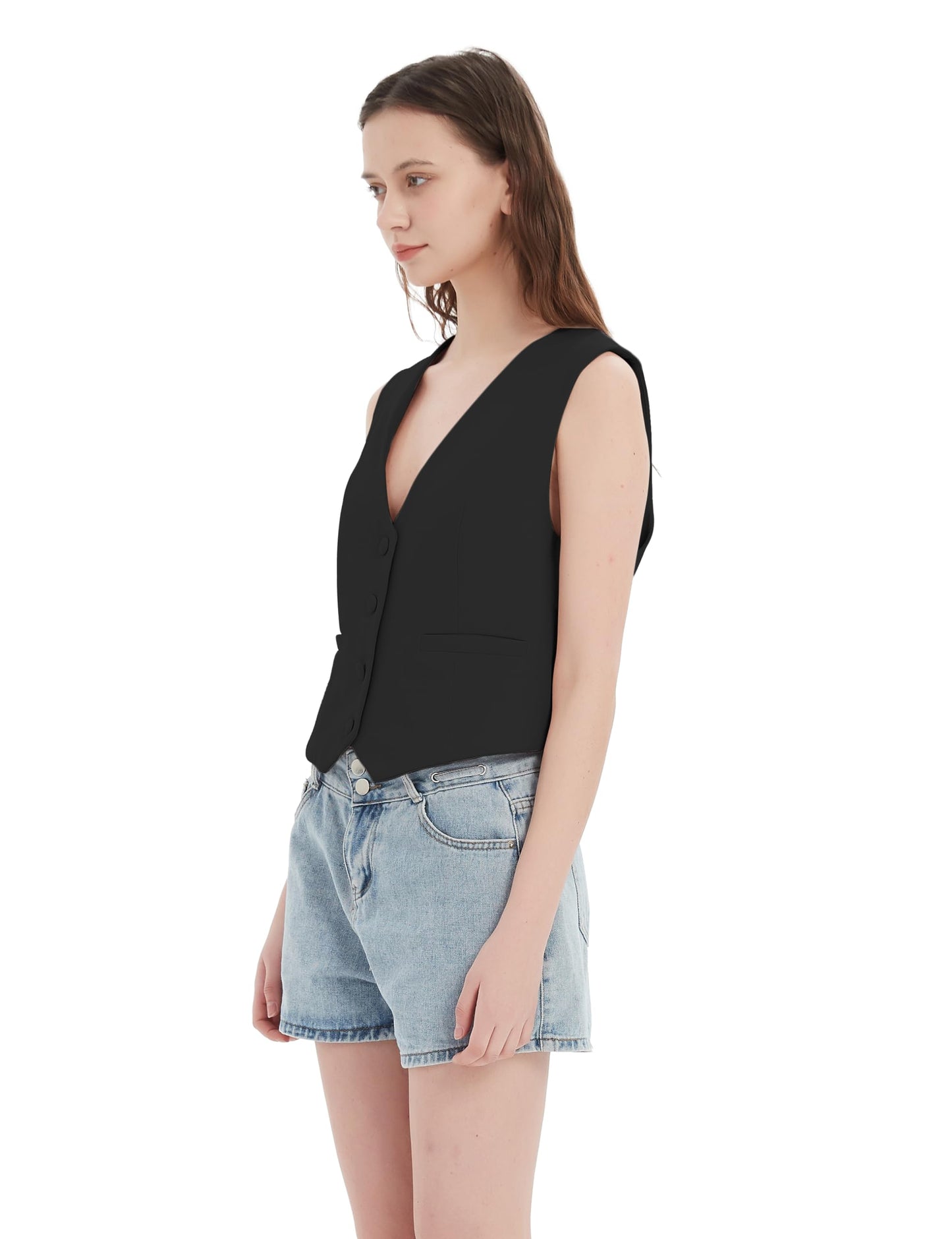 Gudaoprm Women's Vest Black