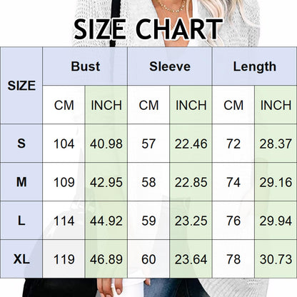 Flovey Womens Long Sleeve Open Front Cardigan