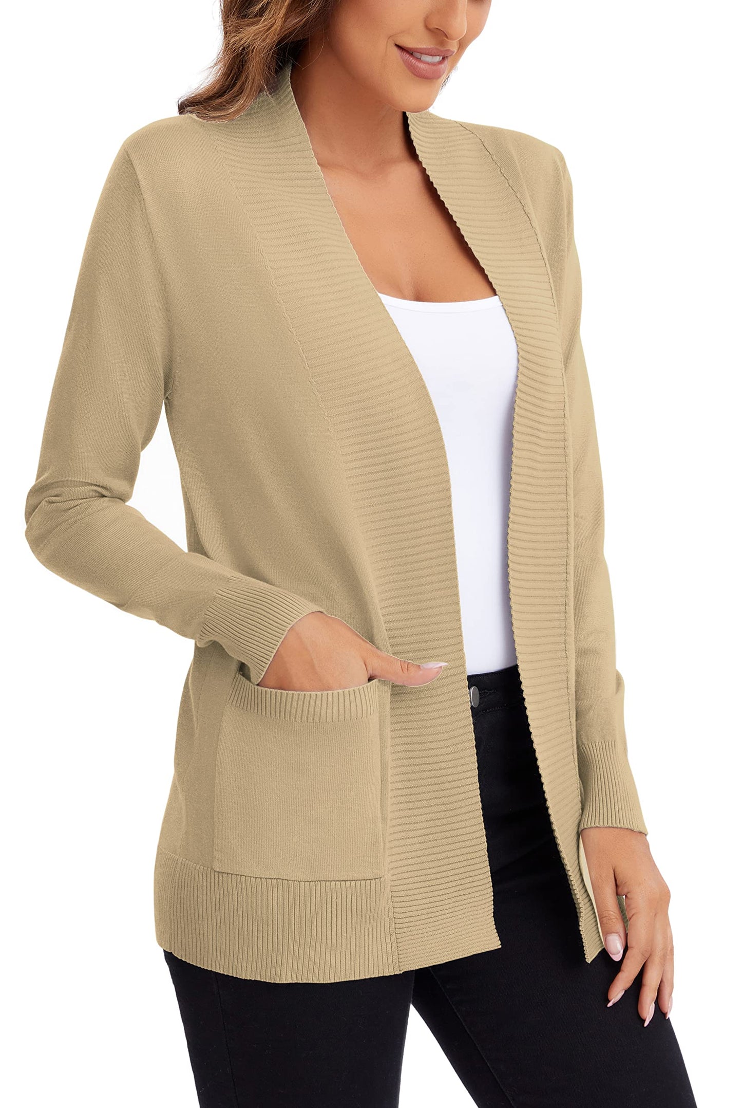 Open-Front Cardigan – Lightweight Knit (Urban CoCo)