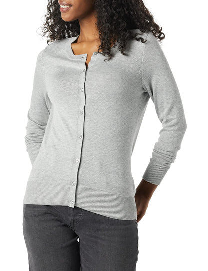 Amazon Essentials Women's Cardigan Sweater Gray