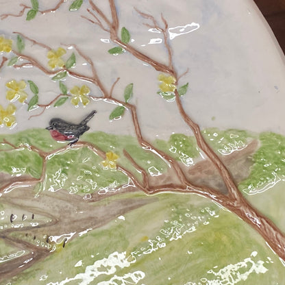 Byron Molds 1972 Four Seasons Collectors Plates 13" Set of 4