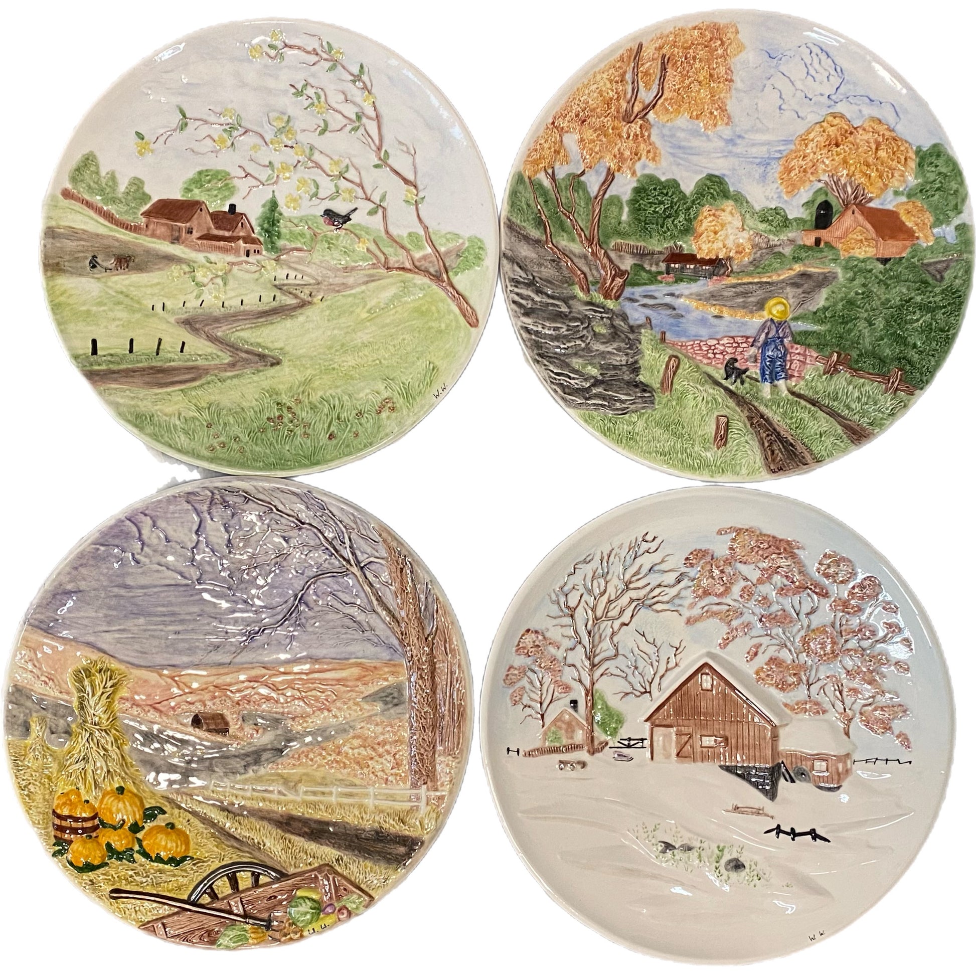 Byron Molds 4 Seasons 13" Plate Set