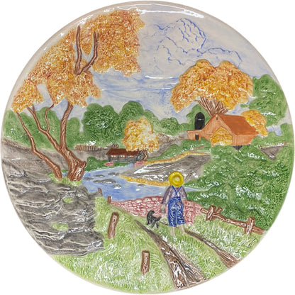 Byron Molds 1972 Four Seasons Collectors Plates 13" Set of 4