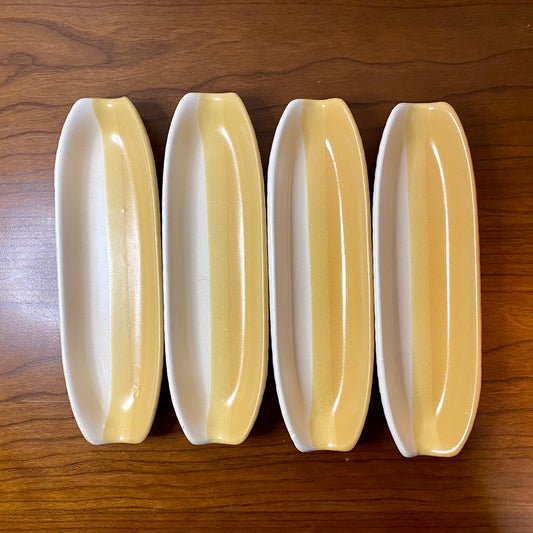 Corncob Holder Roller Yellow Cream Set of 4