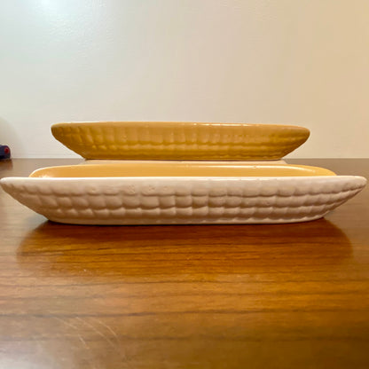 Corncob Holder Roller Yellow Cream Set of 4