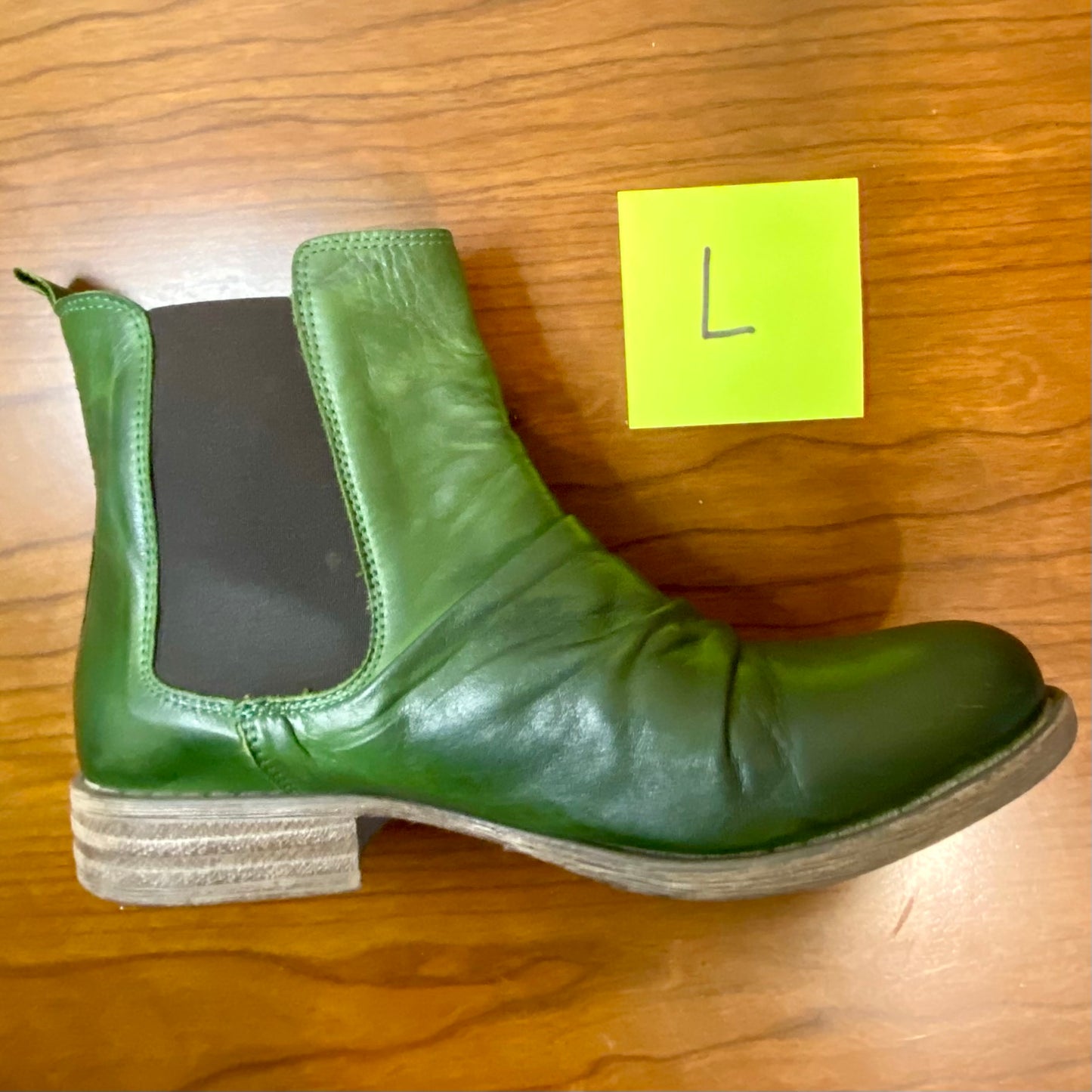 Miz Mooz Seasonal Leather Upper Lissie Boot Green Size 9
