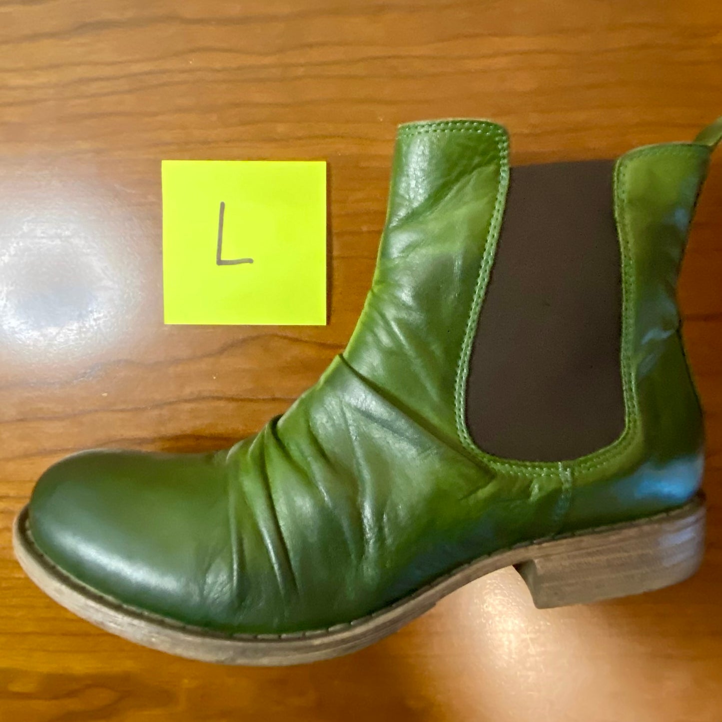 Miz Mooz Seasonal Leather Upper Lissie Boot Green Size 9