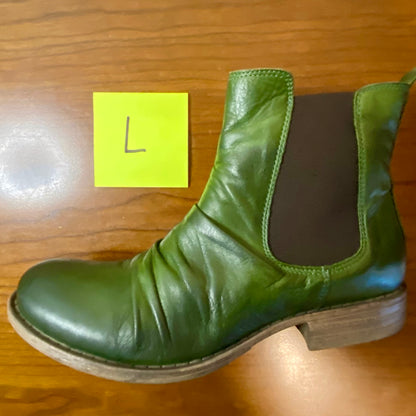 Miz Mooz Seasonal Leather Upper Lissie Boot Green Size 9