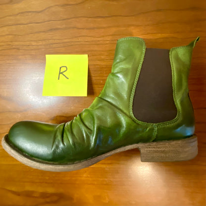 Miz Mooz Seasonal Leather Upper Lissie Boot Green Size 9