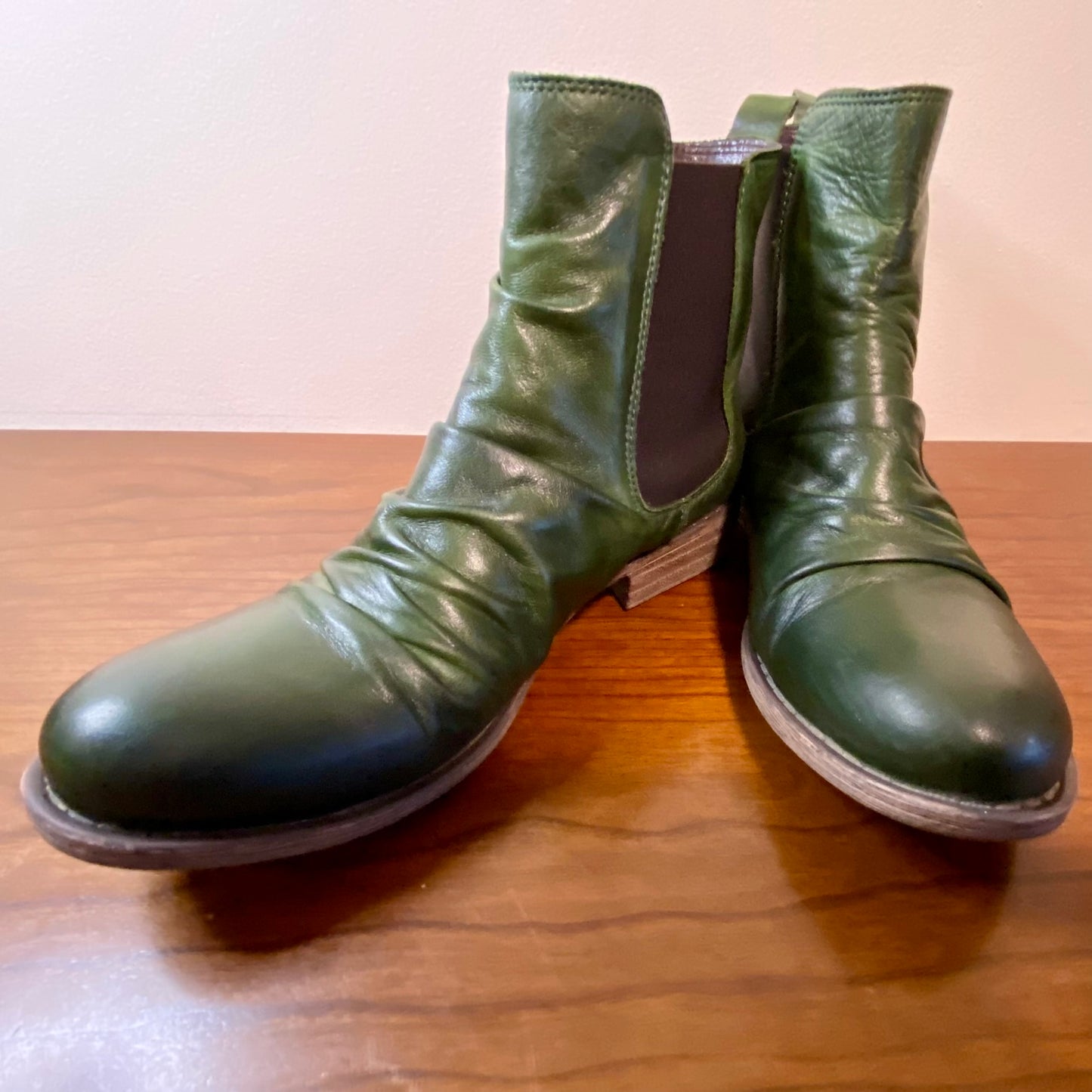 Miz Mooz Seasonal Leather Upper Lissie Boot Green Size 9