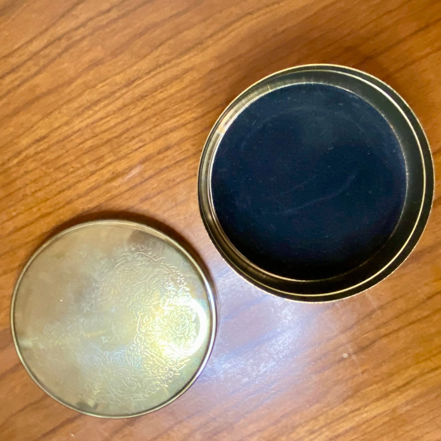 Silver Plated Coaster Set with Container With Patina 7 pieces