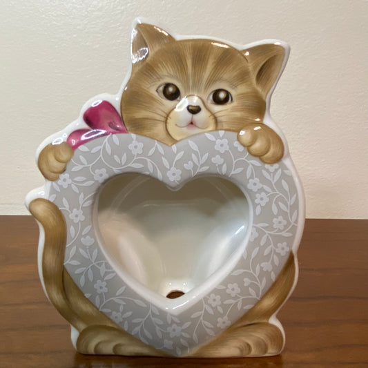 Porcelain Kitten Picture Frame