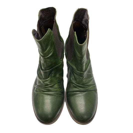 Miz Mooz Seasonal Leather Upper Lissie Boot Green Size 9
