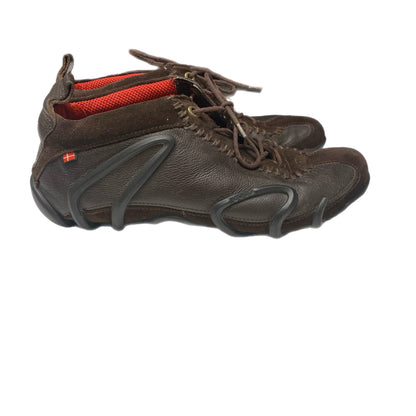 Ecco Leather Suede Lace-Up Brown Size 40
