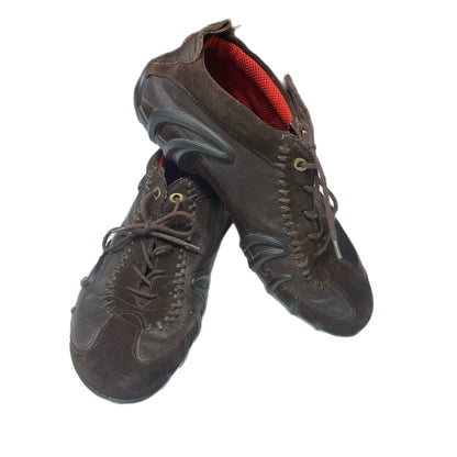 Ecco Leather Suede Lace-Up Brown Size 40