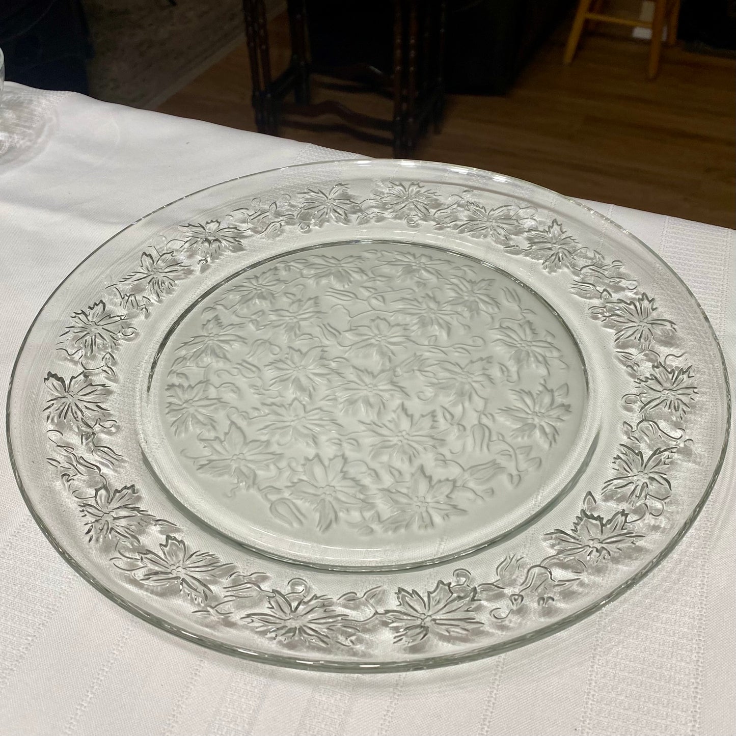 Princess House "Fantasia" 2 Piece Platter Set With Dip Bowl