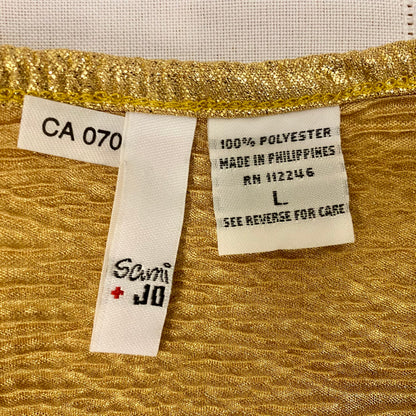 Sami & Jo Women's Sleeveless Cowl Neck Top – Gold, Size Large tag view