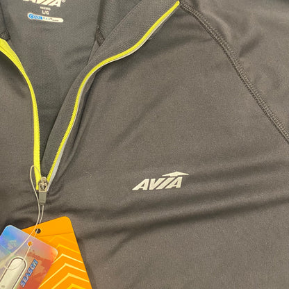 NWT Avia Women's Cool Max Quarter Zip Pullover Jacket Black Size Large