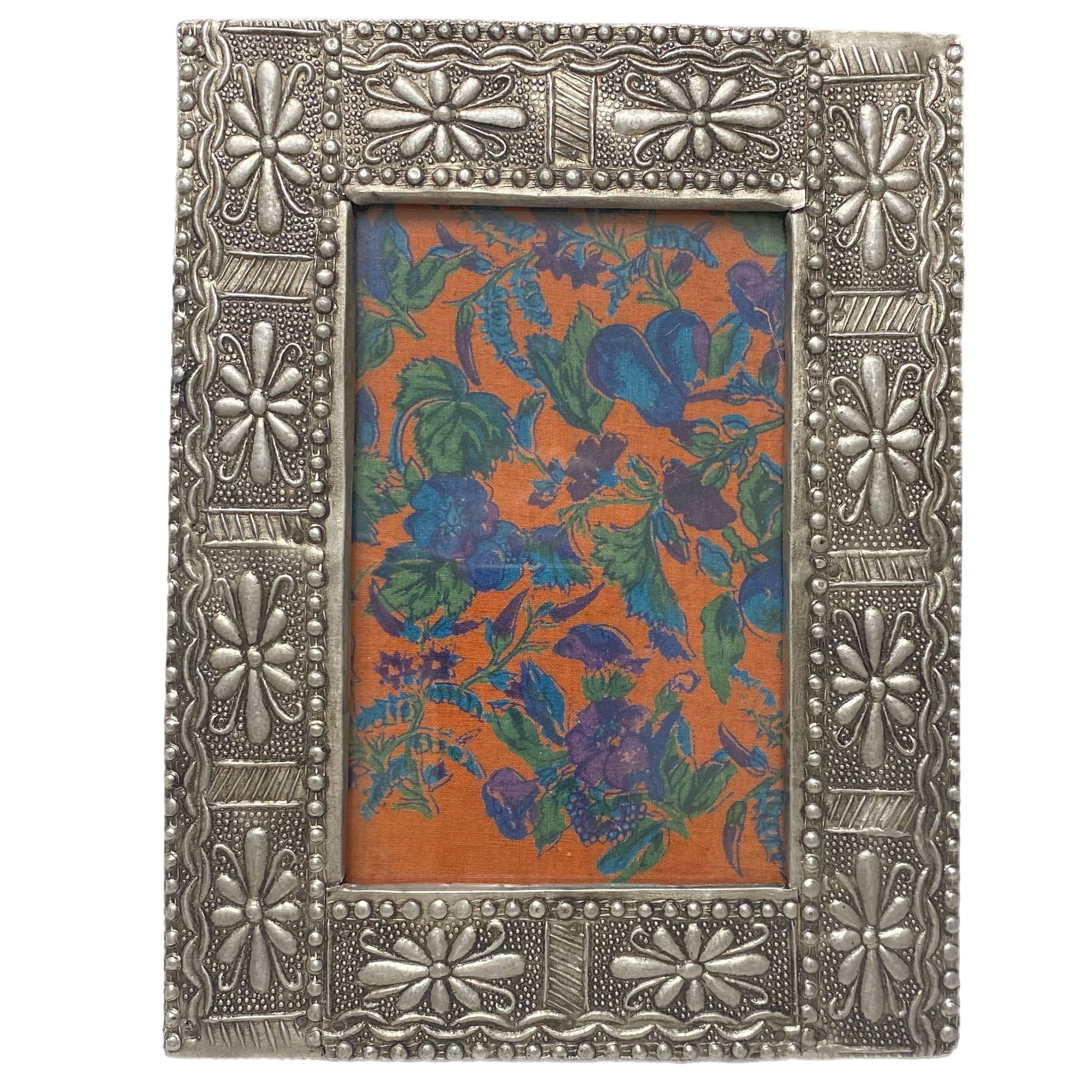 April Cornell Photo Frame Decorative Silver Floral Finish