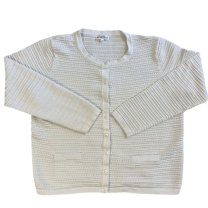 Northern Reflections Women's Cardigan Sweater White Size XL