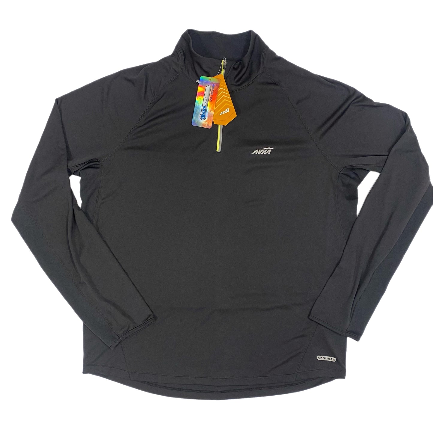 NWT Avia Women's Cool Max Quarter Zip Pullover Jacket Black Size Large