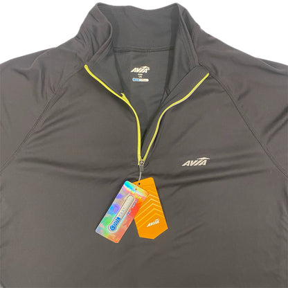NWT Avia Women's Cool Max Quarter Zip Pullover Jacket Black Size Large